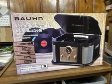 Bauhn Nostalgic 6-1 Bluetooth Vinyl AUX Recorder Player Media AM/FM Stereo CD