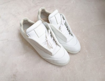 靴 Maison Margiela Future low 42 Maison Margiela Future White Men 9 42 Leather Low Top Sneakers