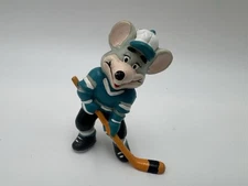 Vtg 1996 ShowBiz Pizza Time Chuck E Cheese 2.25" Hockey Player PVC Toy Figure