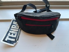 Tenba NOS NWT Black Belt Pack Camera Film Lens Padded Bag with Red Zippers USA