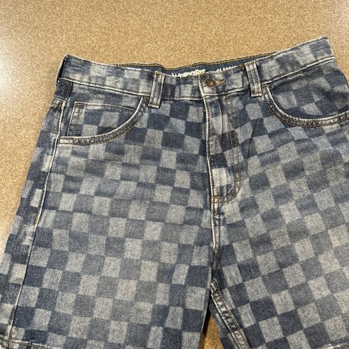 Wrangler Junior Girls Checkered Denim Size 18 Regular 5” Inseam City - Picture 2 of 9