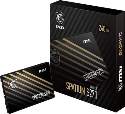 MSI SPATIUM S270 SATA III 2.5'' 240GB Internal Solid State Drive (SSD) 3D NAND