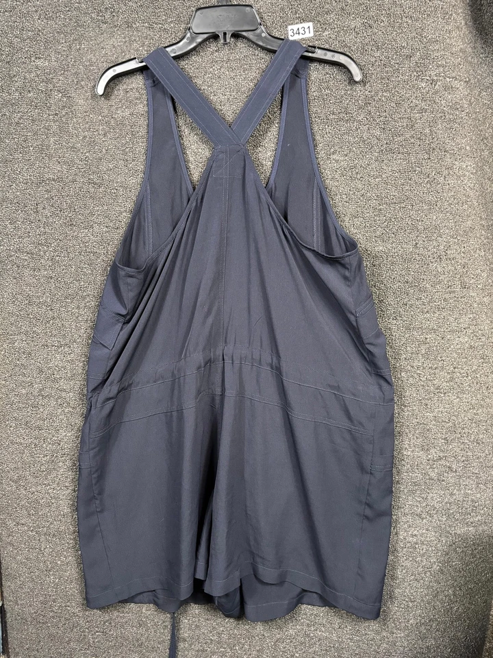 Elevenses Romper Womens Size L Utility Overalls Shorts Pockets Anthropologie - Image 2 of 4