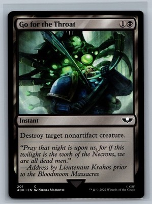Magic MTG Universes Beyond: Warhammer 40,000 Go for the Throat #201 TCG CCG 40k
