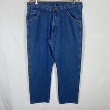Round House Jeans Mens 36x30 Made in USA Blue Denim Straight