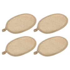 4 Pcs Natural Loofah Sponge Bath Shower Loofahs Scrubber for Body