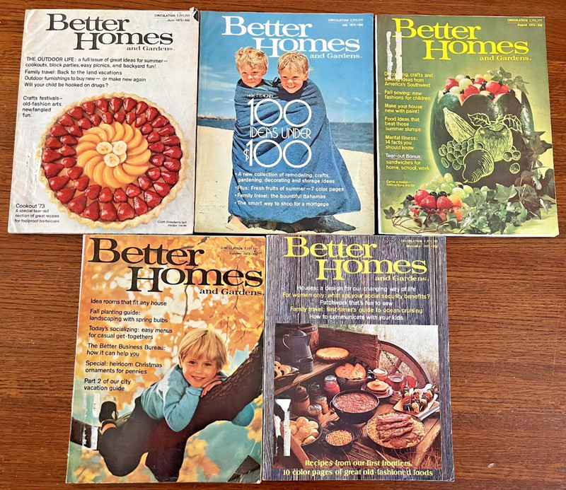 Better Homes & Gardens 1973 Lot of 5 Laurence Booth James Nagle Recipes Booklets