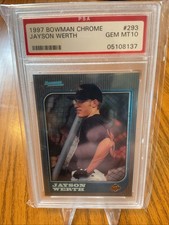 1997 BOWMAN CHROME ROOKIE CARD #293 JAYSON WERTH GRADED PSA 10 GEM MINT PERFECT