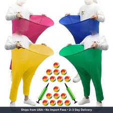 4-Color Team Granny Pants Yard Game with 16 Balls  2 Pumps - Complete Adult Out