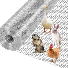 Stainless Steel Welded Wire Mesh, 48In 50Ft 1/2 Inch Hardware Cloth, 18 Gauge C