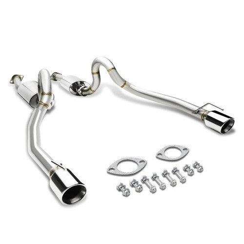 For 96-04 Ford Mustang 4.6L V8 4" Muffler Rolled Tip SS Catback Exhaust System - Picture 2 of 8