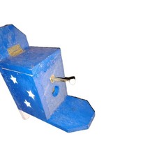 Homemade Red White And Blue Bird House