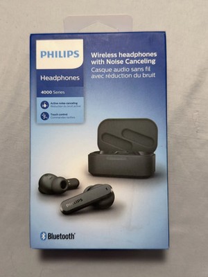 Philips 4000 Series Wireless Headphones w/Noise Canceling   Black   New in Box