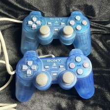 Playstation Ocean Blue Controller Lot Of 2 FO...