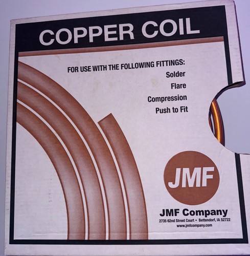 JMF Company 3/8 in. OD X 10 ft. L Copper Type Utility Coil Tubing