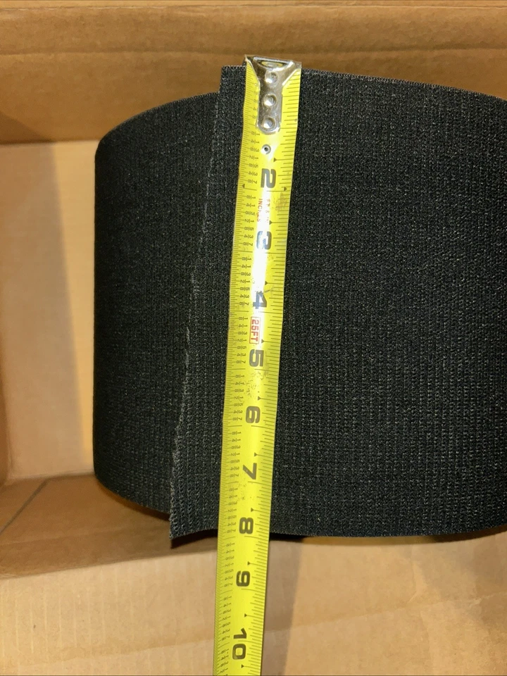 8" AMPLIO COMERCIAL GRADO PESADO NEGRO ELÁSTICO 50 Yardas Foto 2 de 4