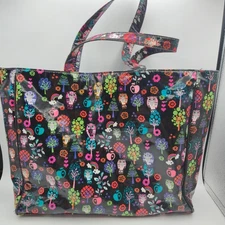 Paperchase Shoulder Bag Multicolor PVC Owl Chick Large Tote Nylon Lined