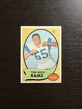 1970 Topps Football TOM MACK Rookie RC Card #151 (Marked). rookie card picture