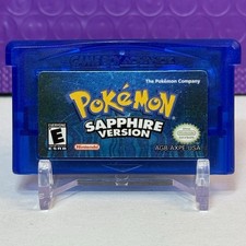 Pokemon Sapphire Version GBA Authentic   New Battery Gameboy Advance Cartridge