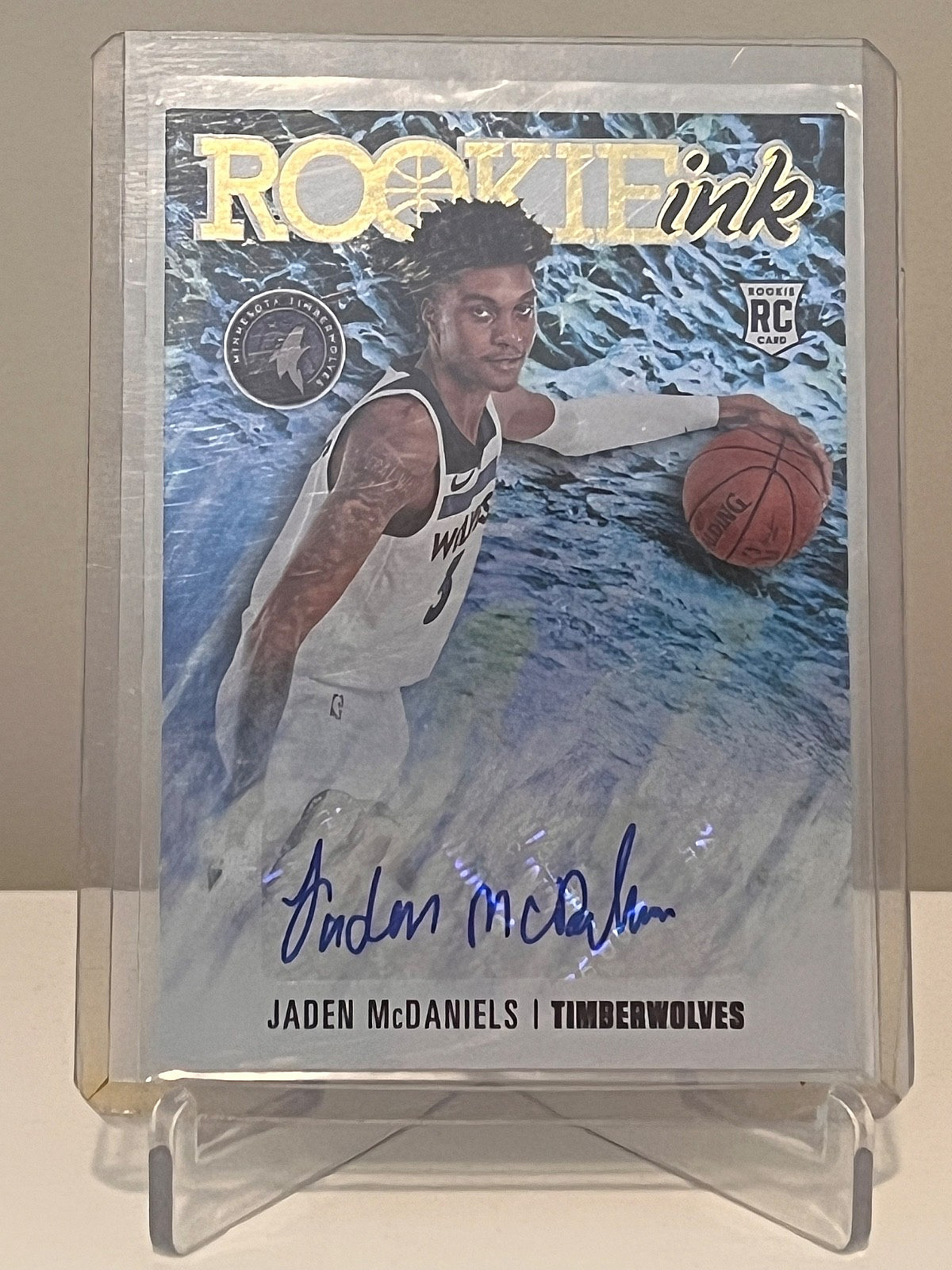 2020 Panini Hoops Jaden McDaniels Rookie Ink #RI-JMC – Mint – Auto