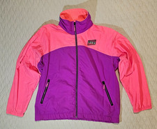 Nike Aqua Gear Vintage 90s Windbreaker Jacket Pink Purple Color Block Neon VTG