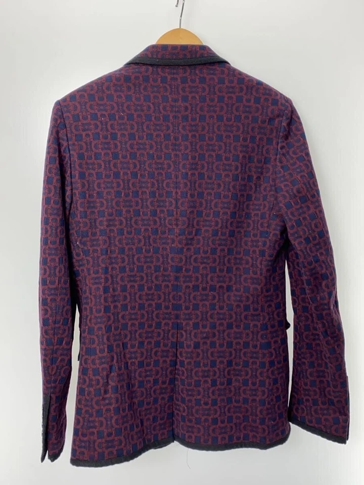 Gucci Wool Blazer Jacket 48/L Men's size Purple Red Tuxedo Made in Italy Logo - Image 2 of 4