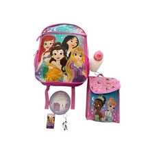 Disney Princess 5 piece backpack set tags Removed For Photography . Never Used.