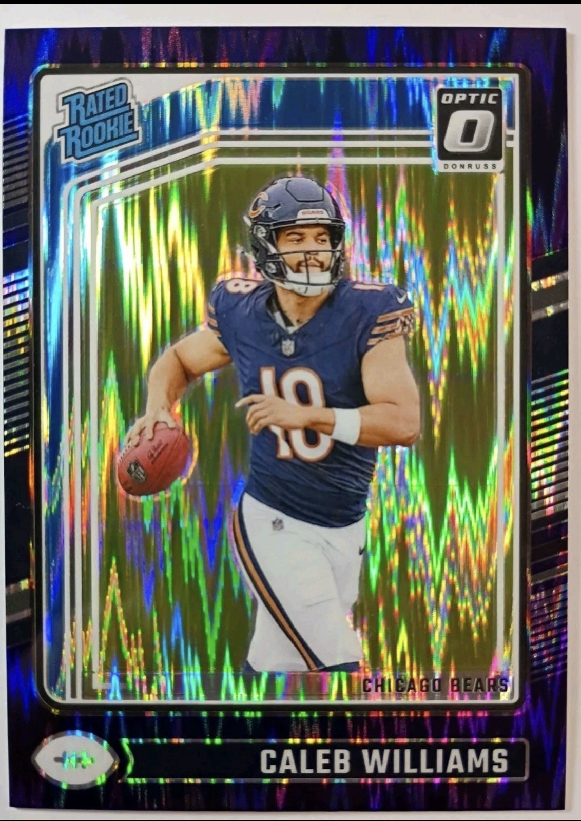 2024 Optic - Rated Rookie Caleb Williams Purple Shock Prizm