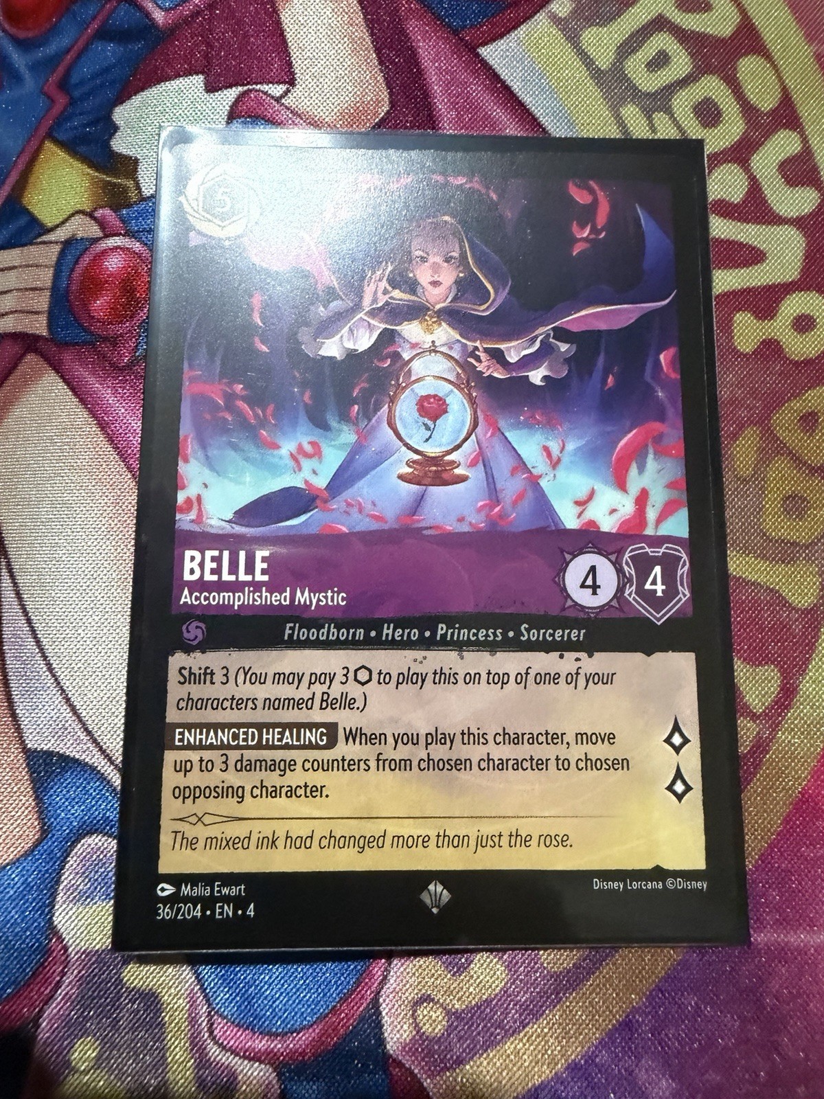 Belle - Accomplished Mystic 36/204 Lorcana NM - Ursula's Return