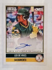 LEO DE VRIES 2026 Onyx Vintage ON-CARD AUTO #'d 59/180 Athletics