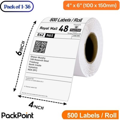 4 Zoll x 6 Zoll Direkte Thermische Etiketten 100 x 150 mm für Zebra Toshiba Citizen 500 pro Rolle