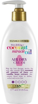 OGX Frizz Defying Coconut Miracle Oil Air Dry Cream for Natural Styling - 177ml
