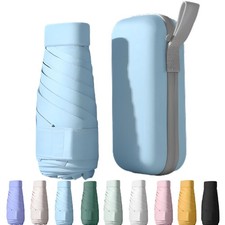 UPF50 Mini Travel Sun Umbrella for Purse With Case,Small Compact UV Umbrella...