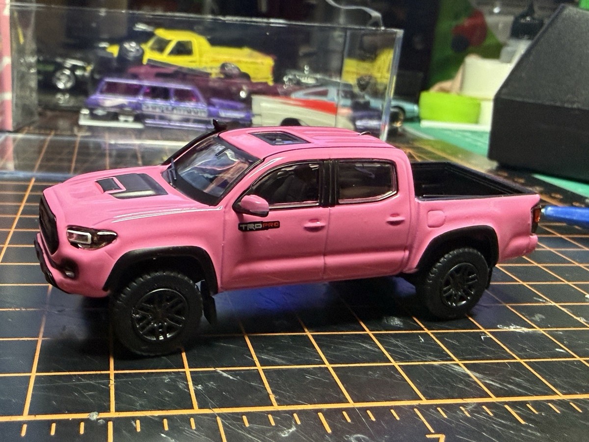 1/64 DiecastTalk Exclusive GCD Toyota Tacoma TRD PRO Pink Taco 1
