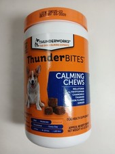ThunderBites Dog Calming Chews, Thiamine, L-Tryptophan, 60 Count Exp. 03/2028