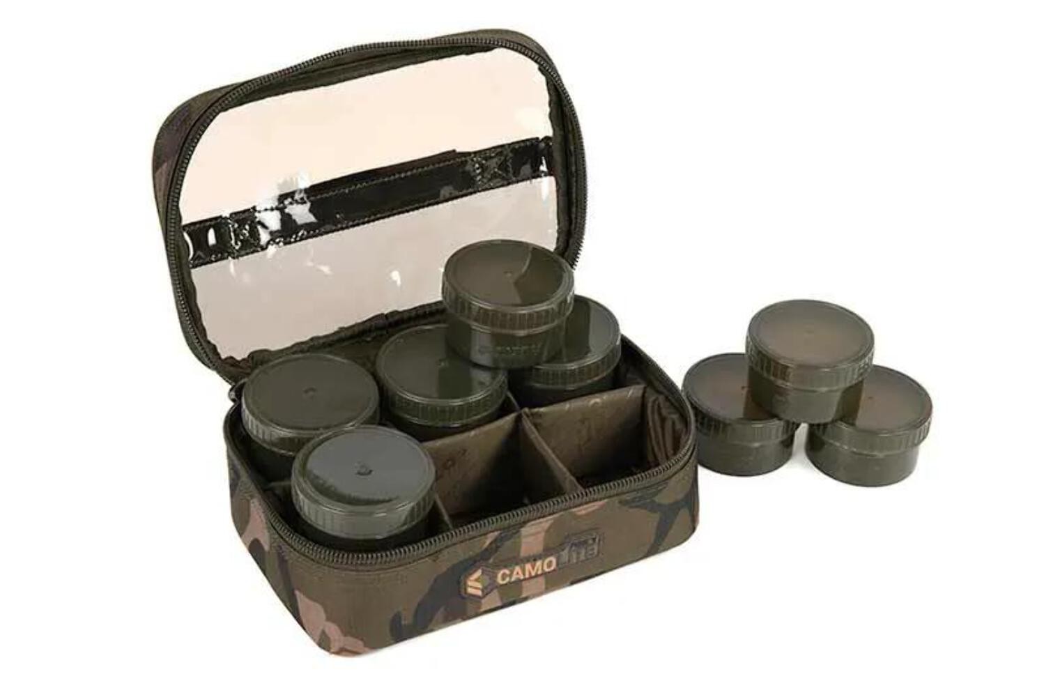 Fox CamoLite 6 Pot Hookbaits Case