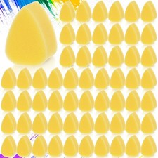 100 PCS Yellow Oval Petal Face Paint Sponges 2.36x1.57x1.18 Inch High Density