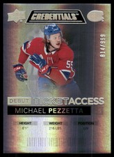 2021-22 Upper Deck Credentials #67 Michael Pezzetta #/999 A-1