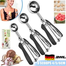 Edelstahl Eisportionierer 3er Set S/M/L Kugel...