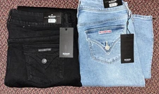 HUDSON LOS ANGELES STRAIGHT LEG JEANS 👖 ICE BLUE & BLACK (VARIOUS)NWT 1811754