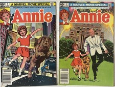 Little Orphan Annie Comic Book 1982 #1-2 Movie Adaptation Marvel Newsstand