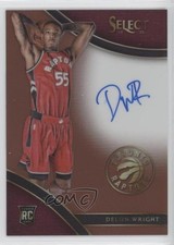2015-16 Panini Select Rookie Signatures Copper Prizm 43/49 Delon Wright Auto 1og