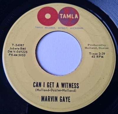 Marvin Gaye - Can I Get A Witness / I'm Crazy 'Bout My Baby 45 - 1963 Tamla