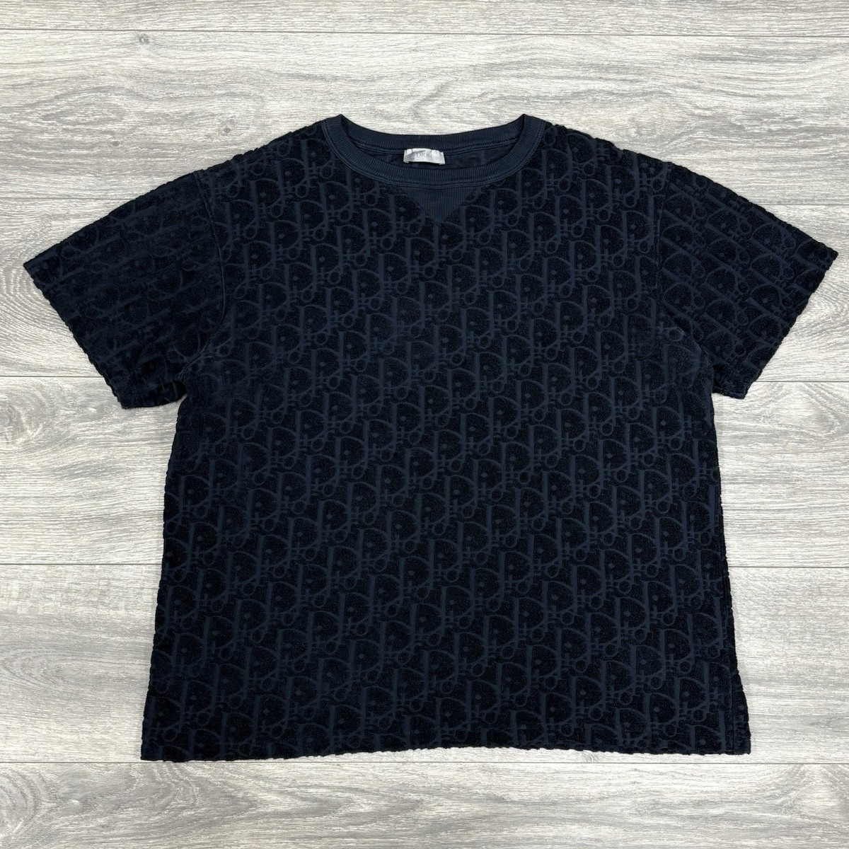Size S - Dior Oblique Relaxed Fit Terry Cotton Jacquard T-Shirt