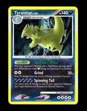 2008 Pokemon TYRANITAR Stormfront COSMOS HOLO Diamond & Pearl Card 30/100 SWIRL