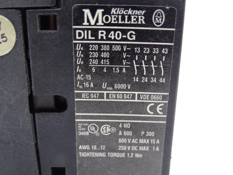 MOELLER DILR40-G-24VDC CONTACTOR - Image 4 of 4