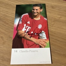 Footballer Claudio Pizarro Hand Signed Autograph