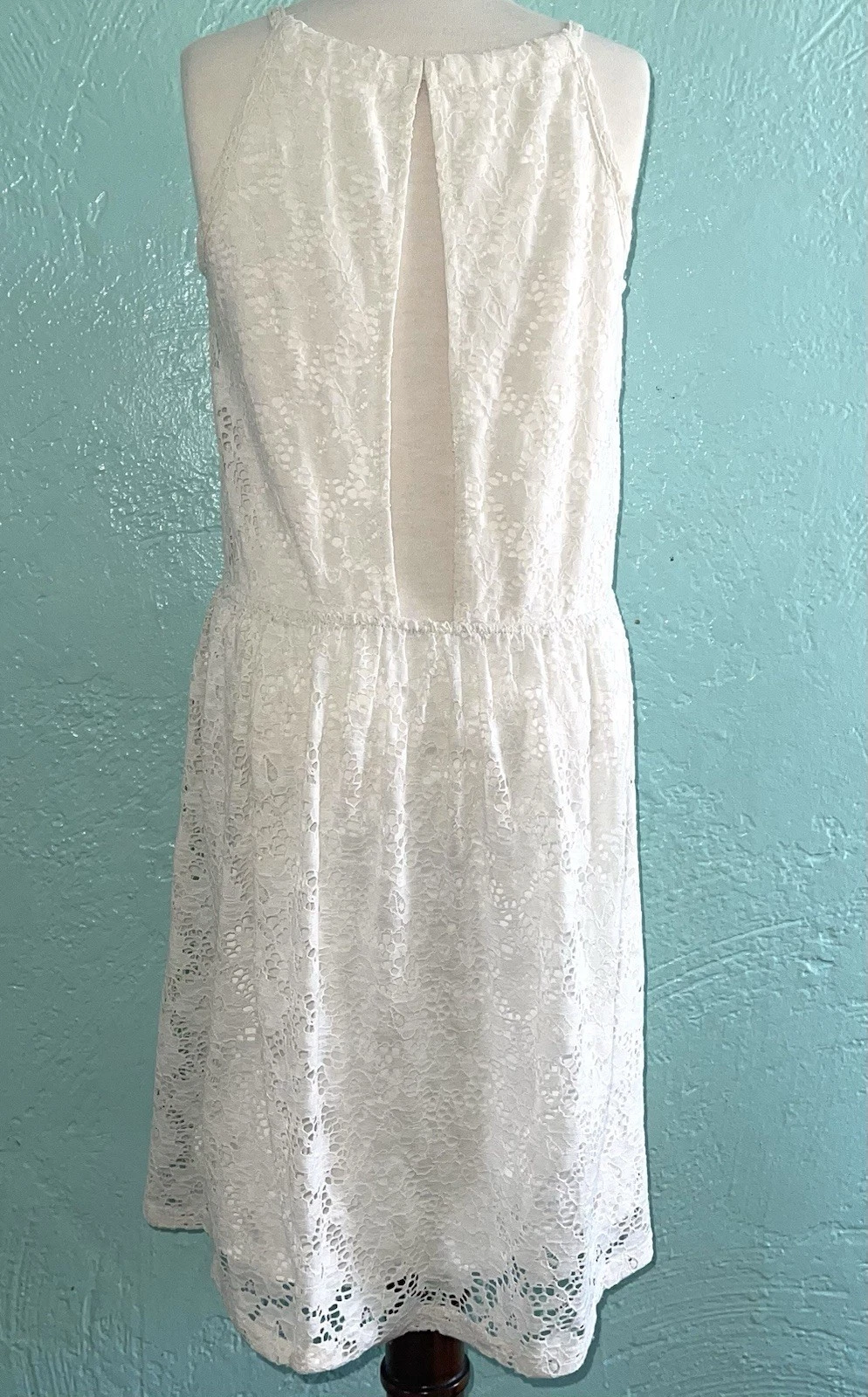 OFF WHITE H&M Vestito prendisole pizzo bambina bambina tg 8 10 mini Boden bianco sporco