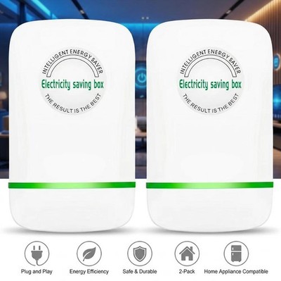 2pcs Pro Power Saver Energy Saver Household Power Saver Electricity Saving US