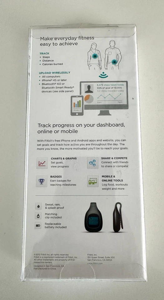 FitBit ZIP Inalámbrico Rastreador de Ejercicio Actividad Paso FB301B 2012 NUEVO EN CAJA Foto 2 de 4